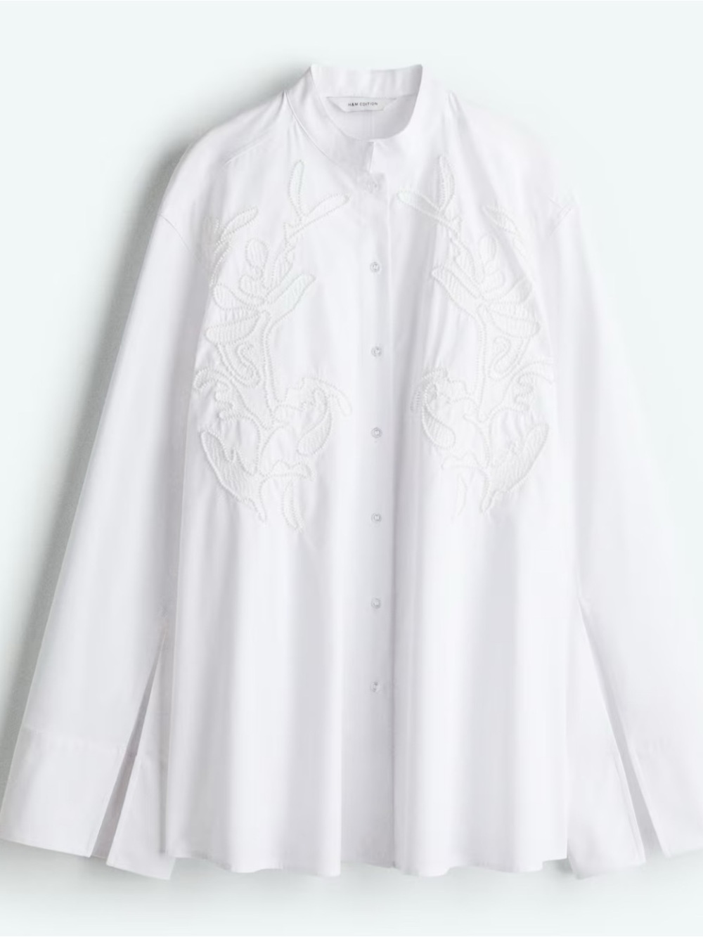 H&M Edition Embroidered Button-Up Shirt NWT